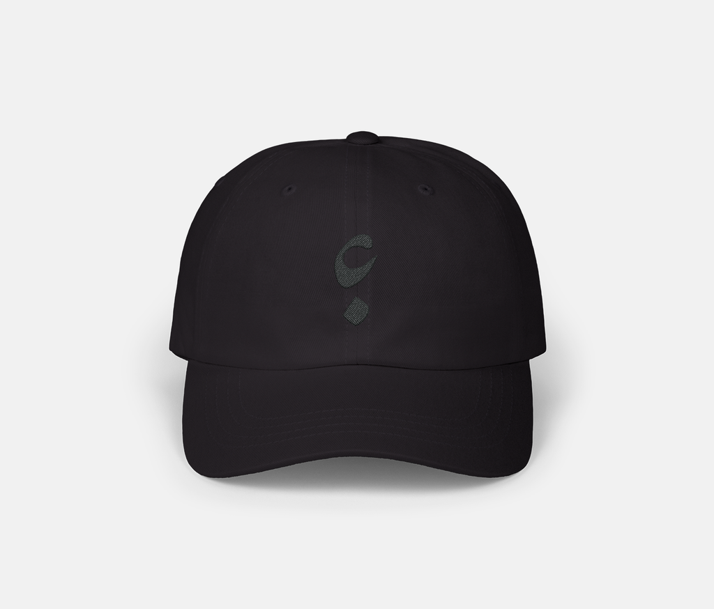Black Muted Logo Hat